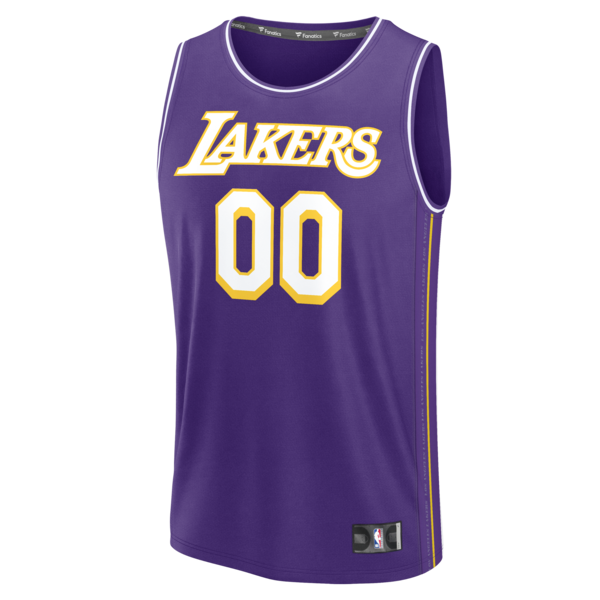 Los Angeles Lakers Fastbreak Custom Jersey - Statement Edition - Purple/White/Gold - Image 3
