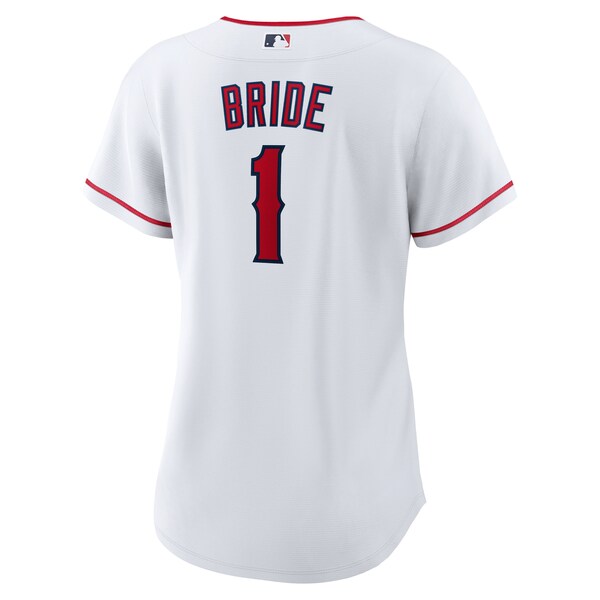 Los Angeles Angels Nike Women's #1 Bride Home Replica Jersey - White - Image 3