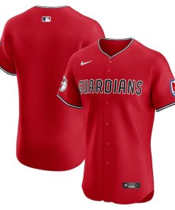 Cleveland Guardians Nike Alternate  Elite Jersey - Red/White