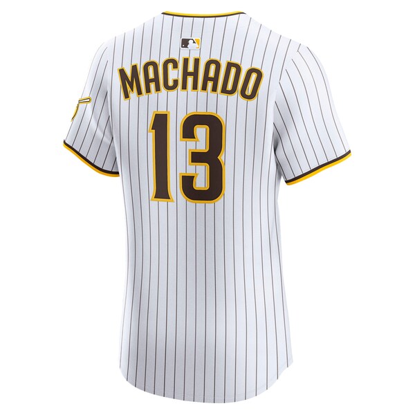 Manny Machado San Diego Padres Nike Home Elite Player Jersey - White/Brown - Image 6