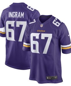 Ed Ingram Minnesota Vikings Nike Game Player Jersey - Purple