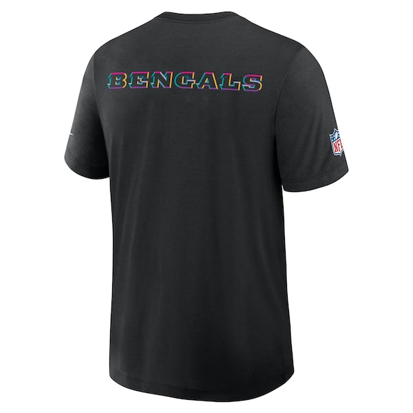 Cincinnati Bengals Nike 2025 NFL Crucial Catch Tri-Blend Dri-FIT T-Shirt - Black - Image 3
