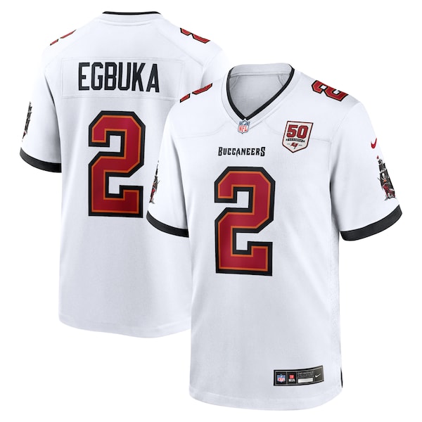Emeka Egbuka Tampa Bay Buccaneers Nike 50th Season Game Jersey - White
