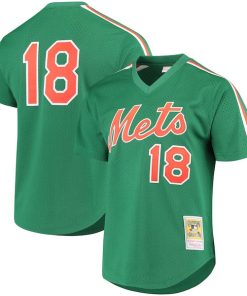 Darryl Strawberry New York Mets Cooperstown Mesh Batting Practice Jersey - Green/Royal