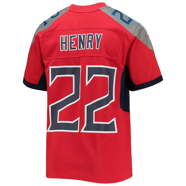 Derrick Henry Tennessee Titans Nike Youth Inverted Team Game Jersey - Red - Image 3