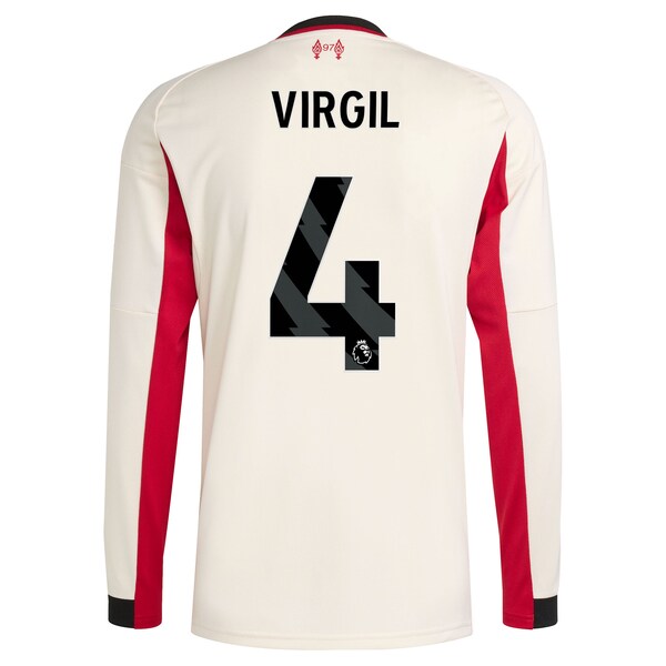 Liverpool adidas Away Shirt 2025-26 - Long Sleeve with Virgil 4 printing - Image 3