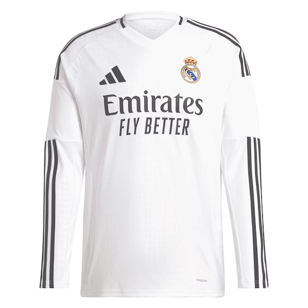 Vini Jr. Los Merengues adidas 2024/25 Home Replica Long Sleeve Player Jersey - White - Image 3