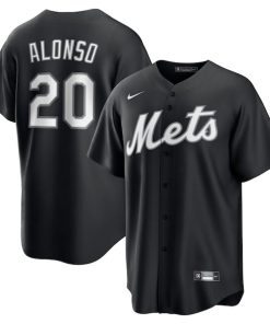 Pete Alonso New York Mets Nike Lights Out Replica Player Jersey - Black