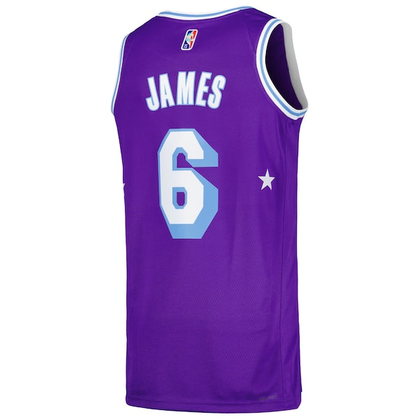 LeBron James Los Angeles Lakers Nike Swingman Player Jersey - City Edition - Purple - Image 3