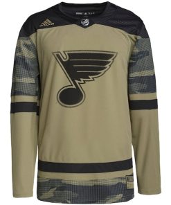 Alternative view of St. Louis Blues adidas Military Appreciation Team Authentic Custom Practice Jersey - Camo