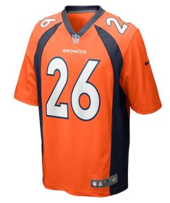Alternative view of Devon Key Denver Broncos Nike Team Game Jersey -  Orange