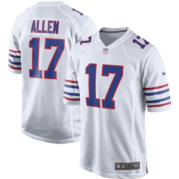 Josh Allen Buffalo Bills Nike Alternate Game Player Jersey - White/Red/Royal - Image 8