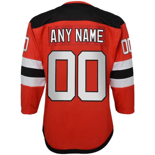 New Jersey Devils Youth Home Premier Custom Jersey - Red - Image 3