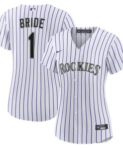 Colorado Rockies Nike Women's #1 Bride Home Replica Jersey - White