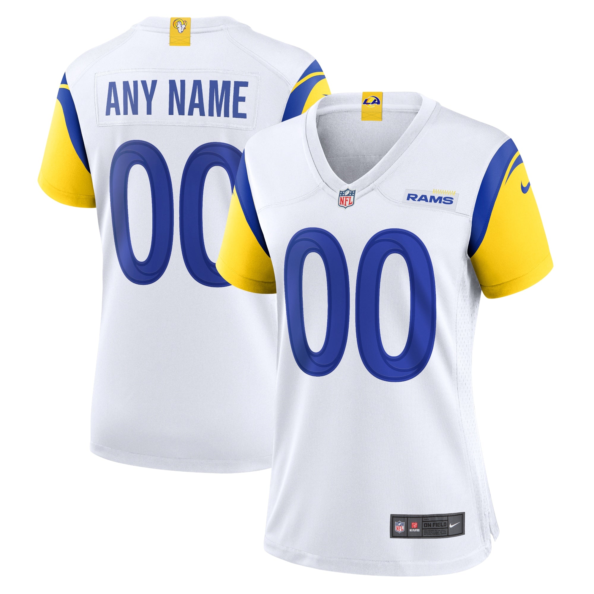 Los Angeles Rams Nike Women's 2025 Rivalries Collection Custom Game Jersey - Midnight Blue/White/Royal - Image 8
