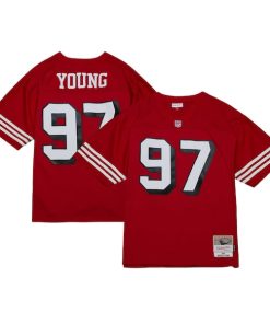 Alternative view of Bryant Young San Francisco 49ers Legacy Replica Jersey - Scarlet/White