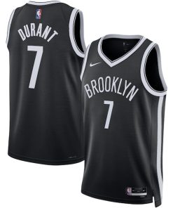Alternative view of Kevin Durant Brooklyn Nets Nike Unisex Swingman Jersey - Icon Edition - Black/White