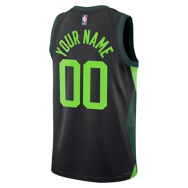Boston Celtics Nike Unisex 2024/25 Custom Swingman Jersey - City Edition - Black - Image 3