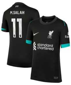 Mohamed Salah Liverpool Nike Youth 2024/25 Away Replica Jersey - Forest Green