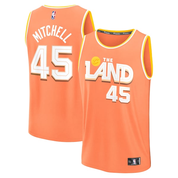 Donovan Mitchell Cleveland Cavaliers 2025/26 City Edition Fast Break Jersey - Orange