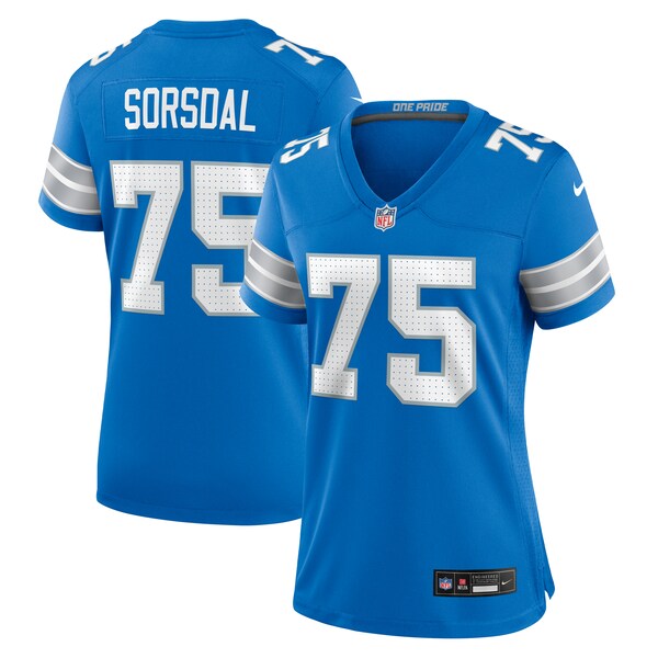 Colby Sorsdal Detroit Lions Nike Women's Team Game Jersey - Blue