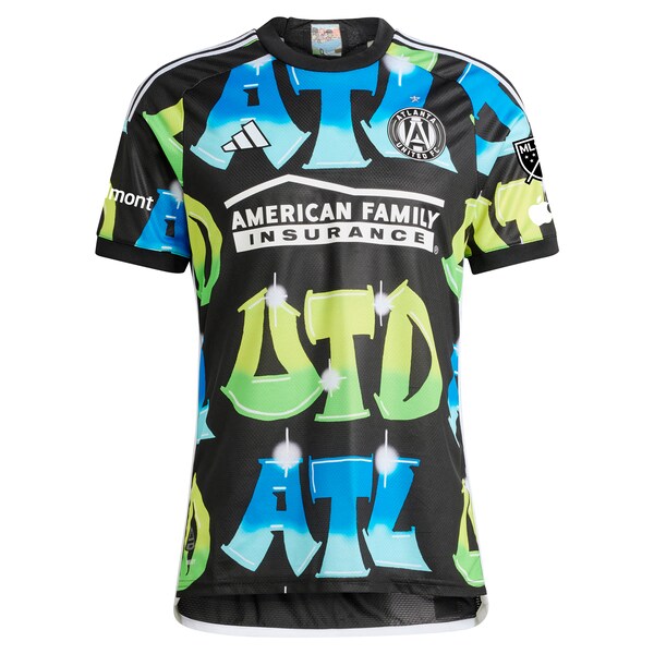 Miles Robinson Atlanta United FC adidas 2024 The 404 Authentic Player Jersey - Black - Image 2