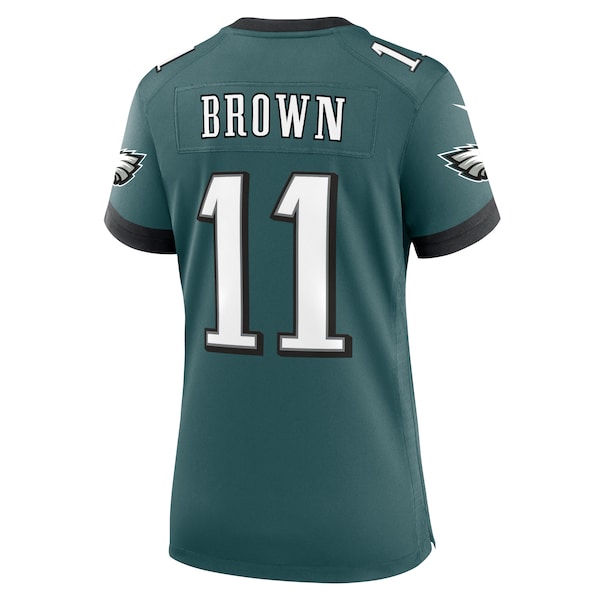 A.J. Brown Philadelphia Eagles Nike Women's Team Game Jersey - Midnight Green/Black - Image 4