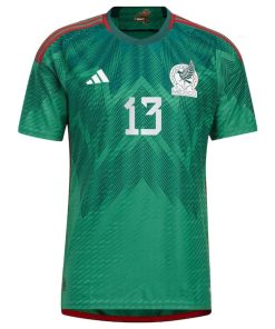 Alternative view of Guillermo Ochoa Mexico National Team adidas 2022/23 Home Authentic Player Jersey - Green