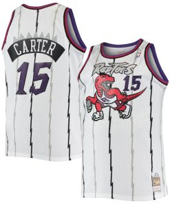 Alternative view of Vince Carter Toronto Raptors 1998/99 Big & Tall Hardwood Classics Swingman Jersey - White/Purple