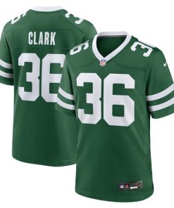 Alternative view of Chuck Clark New York Jets Nike Team Game Jersey - Legacy Green