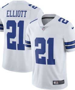 Ezekiel Elliott Dallas Cowboys Nike Vapor Limited Player Jersey - White/Navy