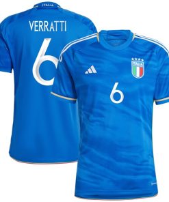 Marco Verratti Italy National Team adidas 2023 Home Replica Jersey - Blue