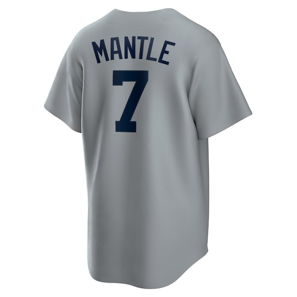 Mickey Mantle New York Yankees Nike Road Cooperstown Collection Player Jersey - Gray/White - Image 4