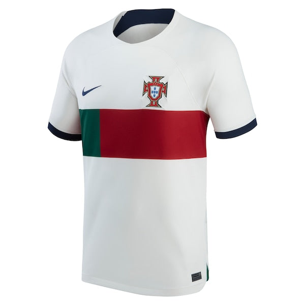 Portugal National Team Nike 2022/23 Away Breathe Stadium Replica Blank Jersey - White - Image 2