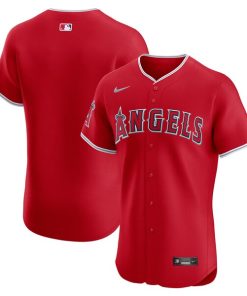 Los Angeles Angels Nike Alternate Vapor Premier Elite Patch Jersey - Red