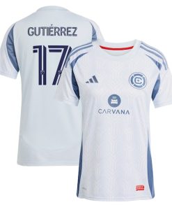 Brian Gutierrez Chicago Fire adidas Women's 2025 The Municipal Kit Replica Player Jersey - Light Blue