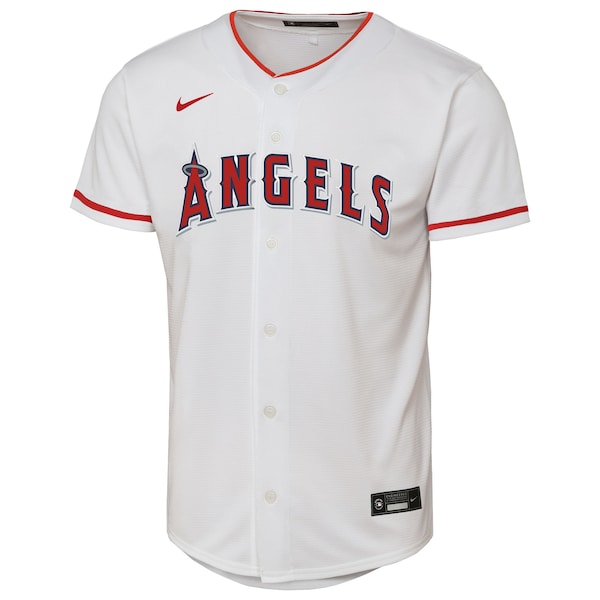 Los Angeles Angels Nike Youth Home Replica Jersey - White - Image 2