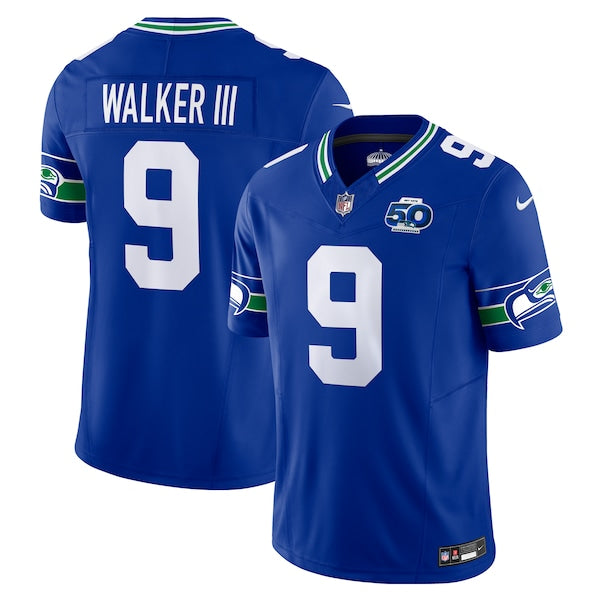 Kenneth Walker III Seattle Seahawks Nike 50th Season Vapor F.U.S.E. Limited Jersey - Royal/College Navy - Image 2