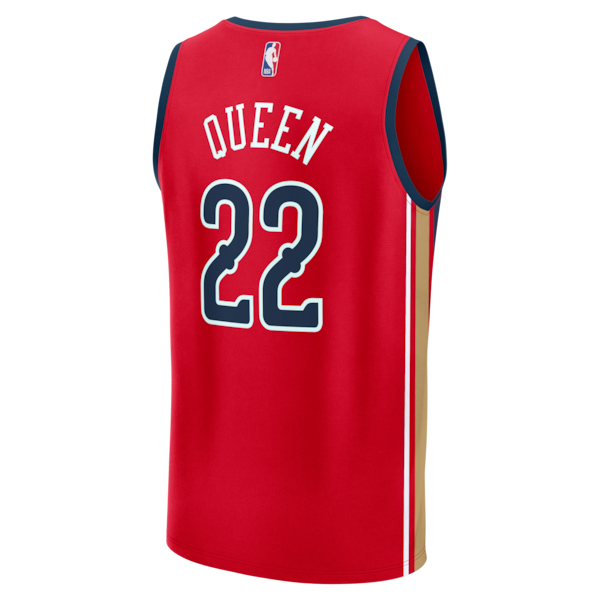 Derik Queen New Orleans Pelicans Fast Break Replica Player Jersey - Statement Edition - Red - Image 3