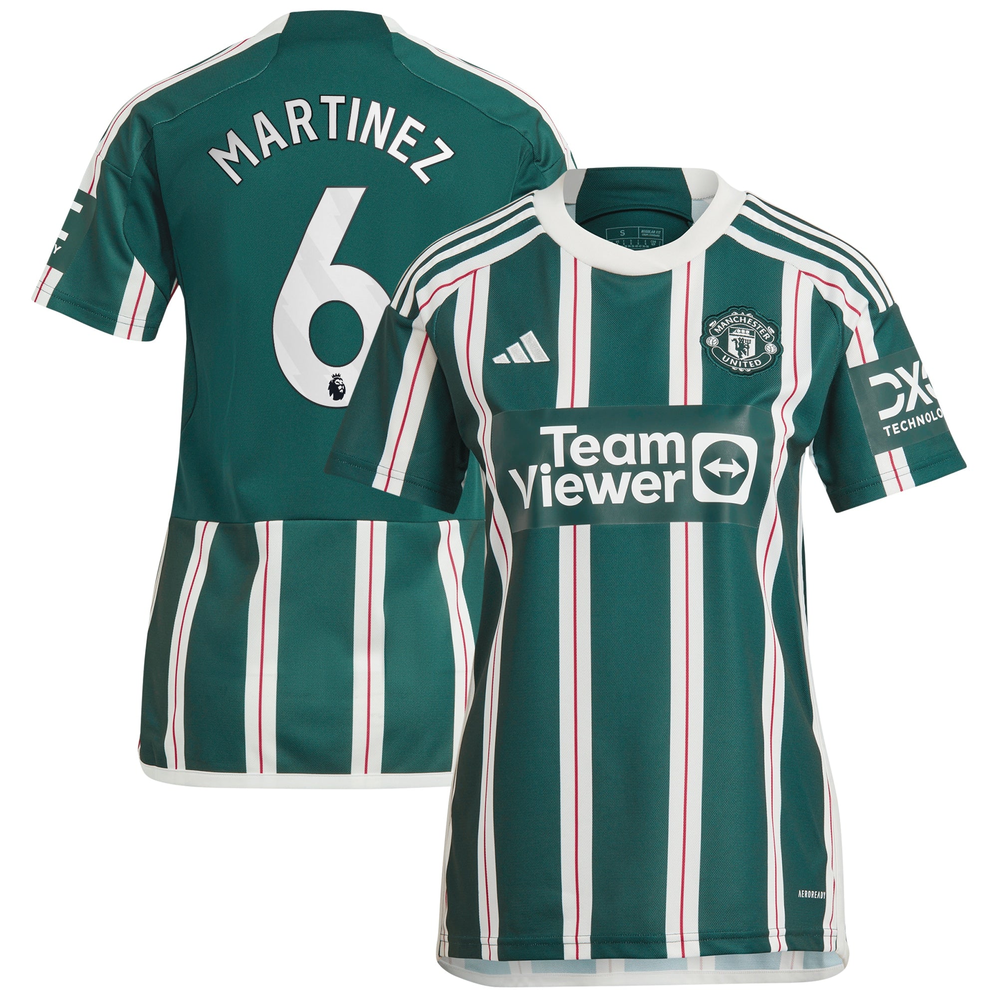 Lisandro Mart¨ªnez Manchester United adidas Women's 2023/24 Home Replica Player Jersey - Red/Green - Image 6