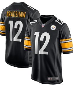 Terry Bradshaw Pittsburgh Steelers Nike Retired Player Game Jersey - Black