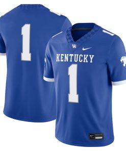 #1 Kentucky Wildcats Nike Game Jersey - Royal/White