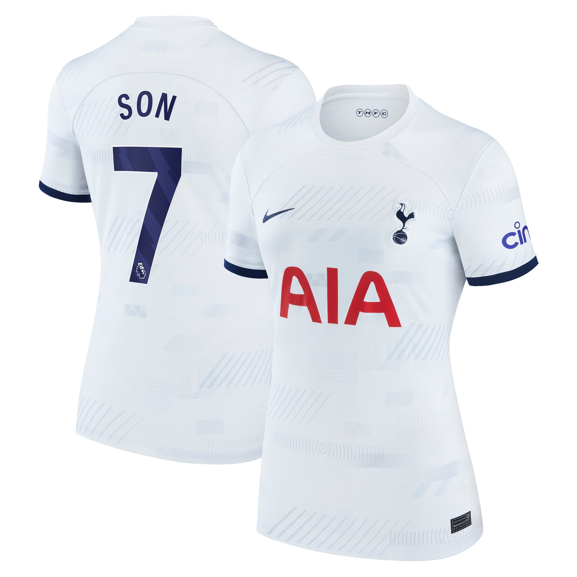 Son Heung-Min Tottenham Hotspur Nike Women's 2023/24 Away Stadium Replica Player Jersey - Navy/Tan/White - Image 8