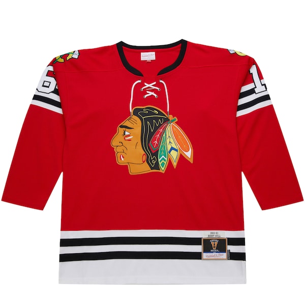 Bobby Hull Chicago Blackhawks 1960-61 Power Play Jersey - Scarlet - Image 4