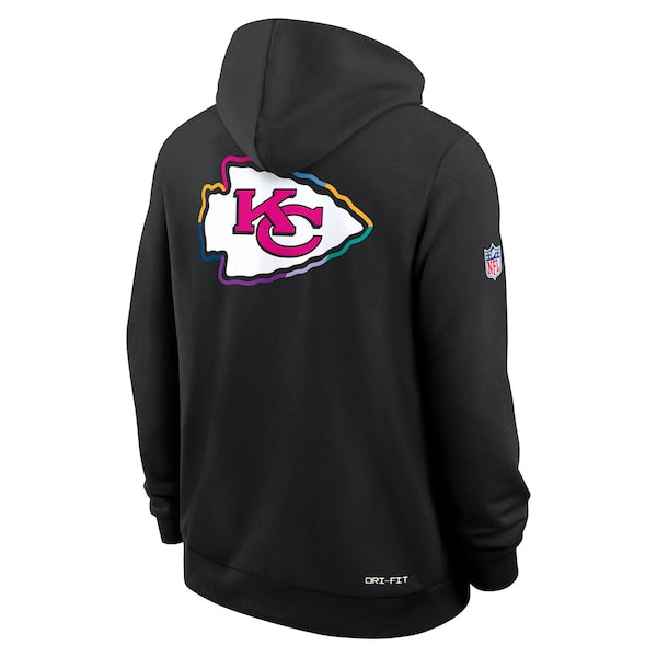 Kansas City Chiefs Nike Tall 2025 NFL Crucial Catch Sideline Standard Issue Dri-FIT Hoodie - Black - Image 3