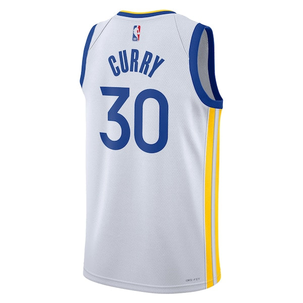 Stephen Curry Golden State Warriors Nike Unisex Swingman Jersey - Association Edition - White/Royal - Image 4