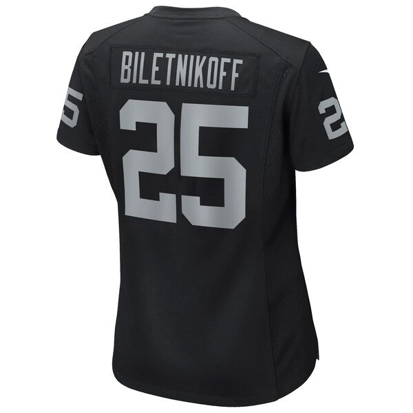 Fred Biletnikoff Las Vegas Raiders Nike Women's Game Retired Player Jersey - Black - Image 3