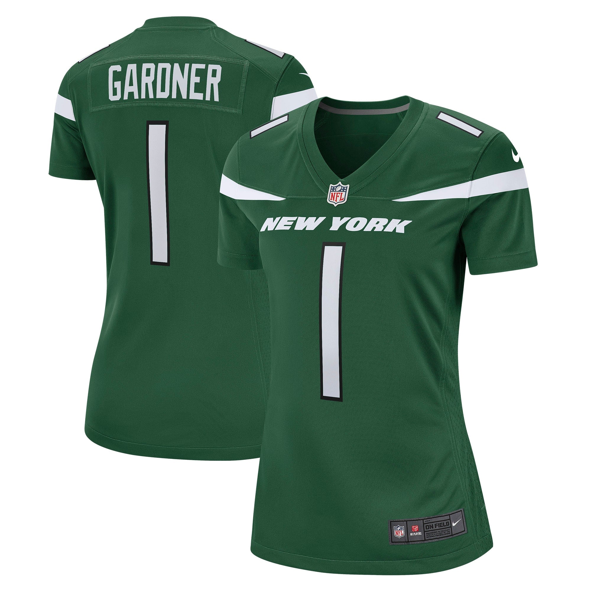 Ahmad Sauce Gardner New York Jets Nike Women's Player Jersey - White/Green - Image 6