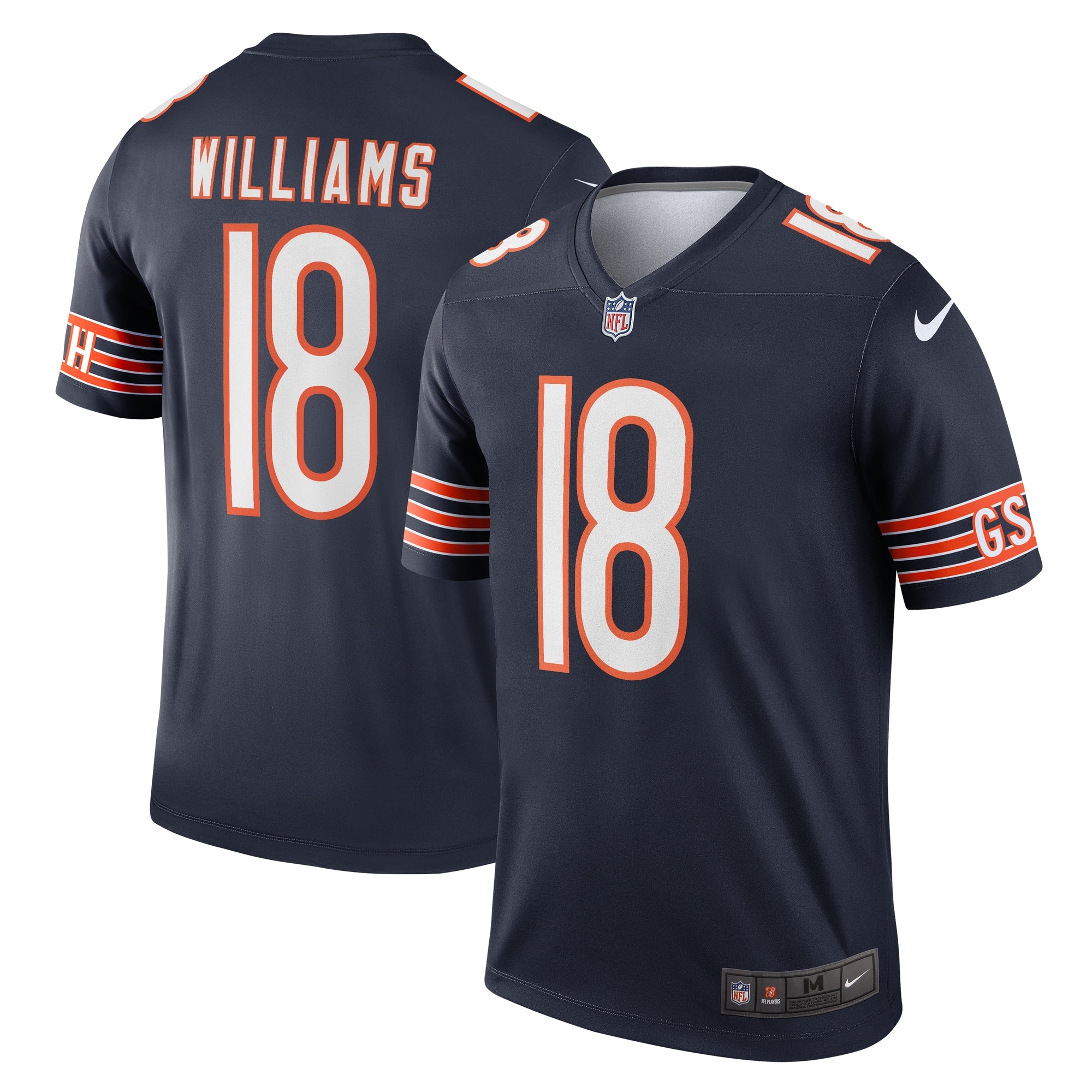 Caleb Williams Chicago Bears Nike Alternate Legend Player Performance Top - Orange/Navy - Image 6