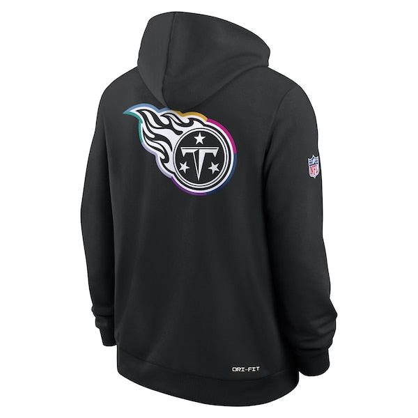 Tennessee Titans Nike 2025 NFL Crucial Catch Sideline Standard Issue Dri-FIT Hoodie - Black - Image 3
